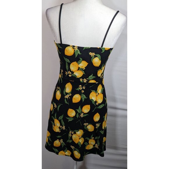 Divided by H&M Summery Black And Yellow Lemon Dress - Picture 5 of 6